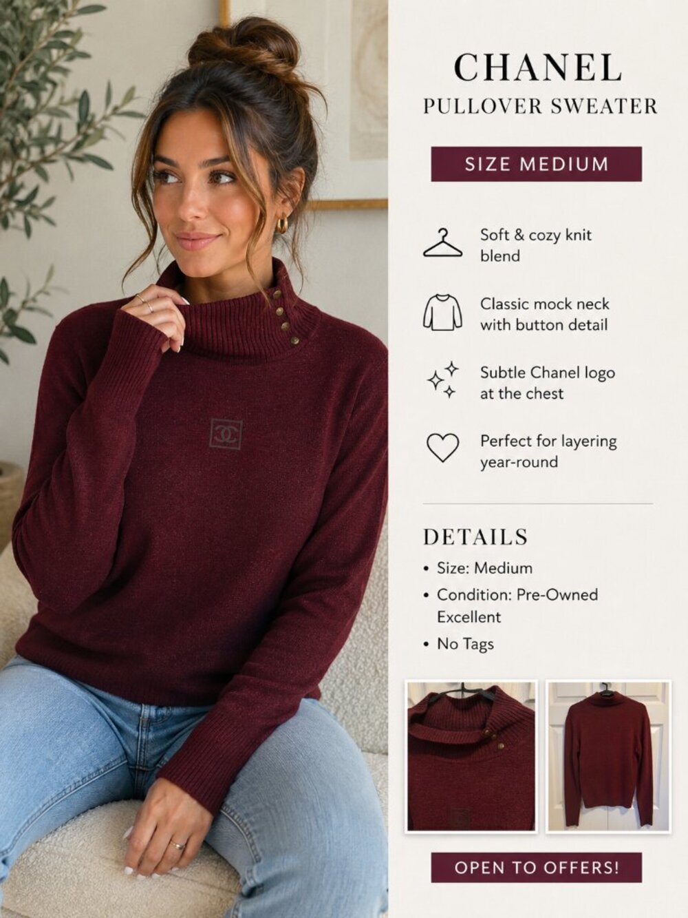 Pullover Sweater ~ size medium